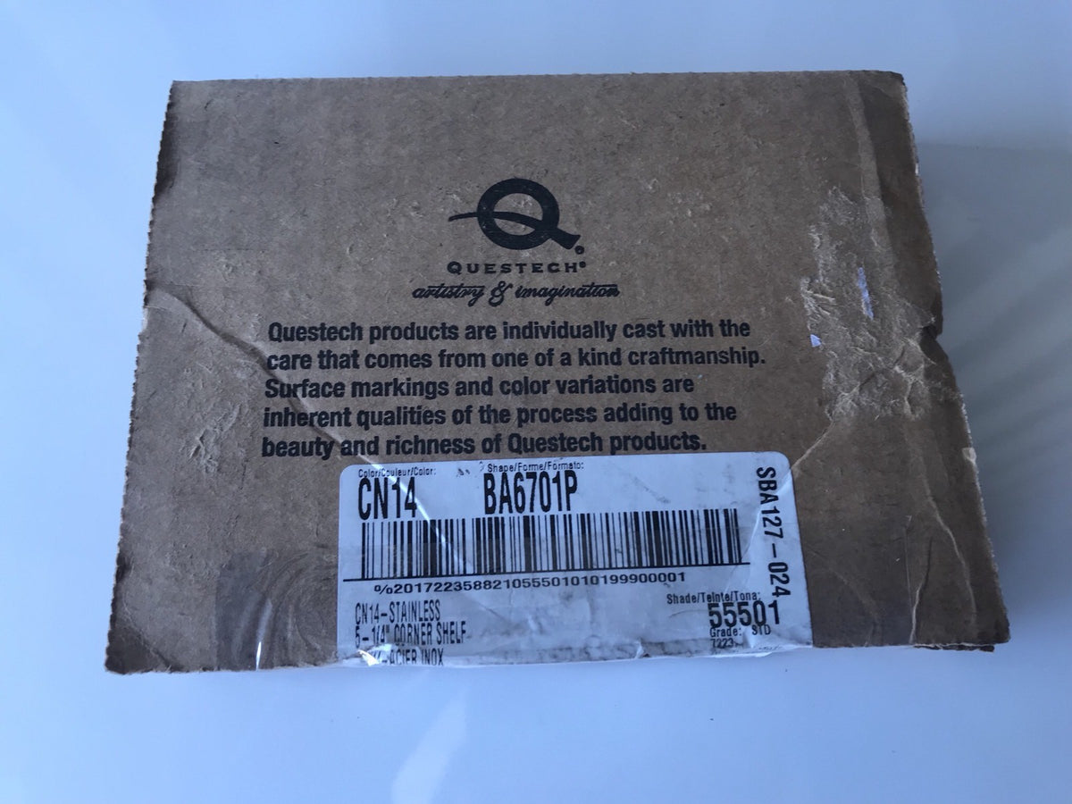 Questech CN14 Corner Shower Shelf 5 1/4” NEW IN BOX