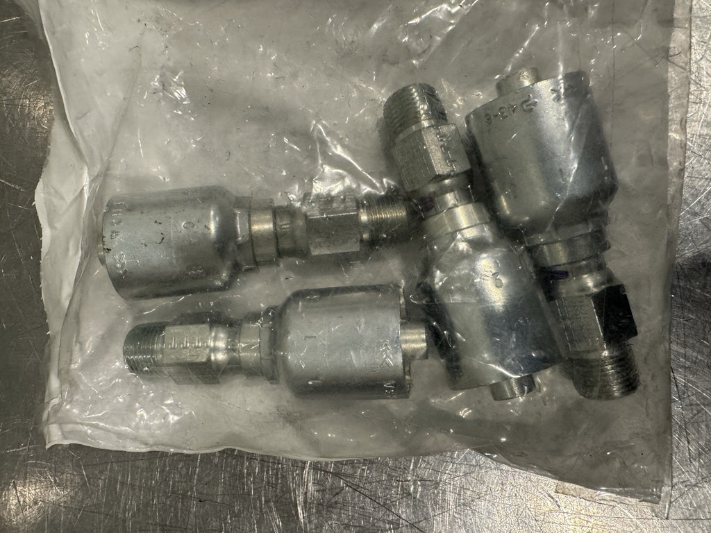 Parker 11343-6- 8 4 PACK Hydraulic Fittings Male Pipe Swivel Straight KP46845
