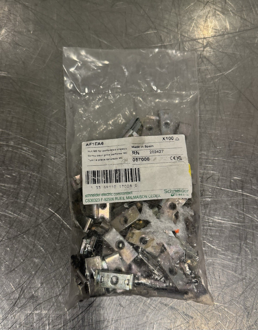 Schneider AF1EA6 Sliding Nuts 100 PACK NEW! FREE SHIPPING!
