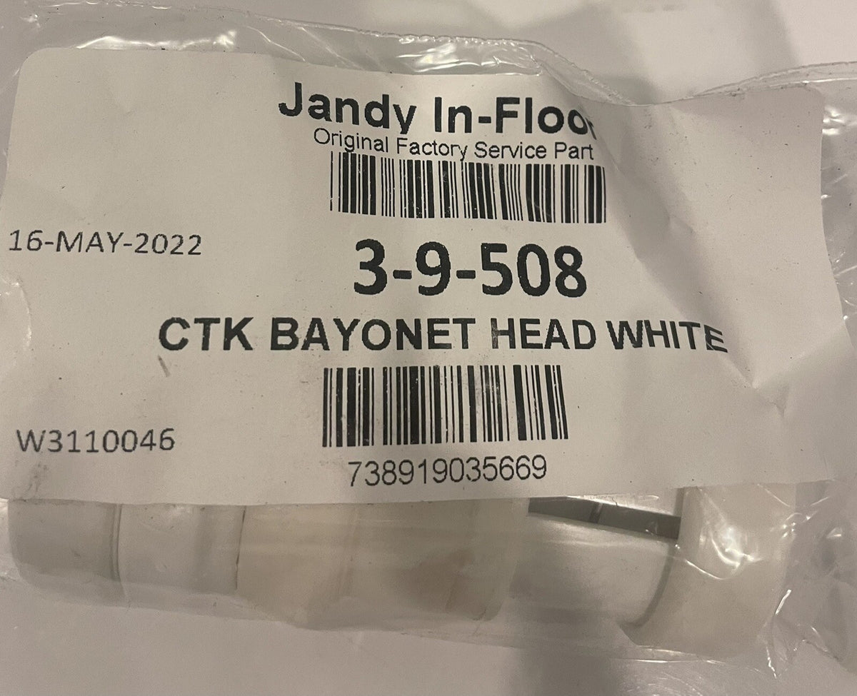 Jandy 3-9-508 Zodiac Cleaning Head Bright White Caretaker Bayonet NEW SHIPS FREE