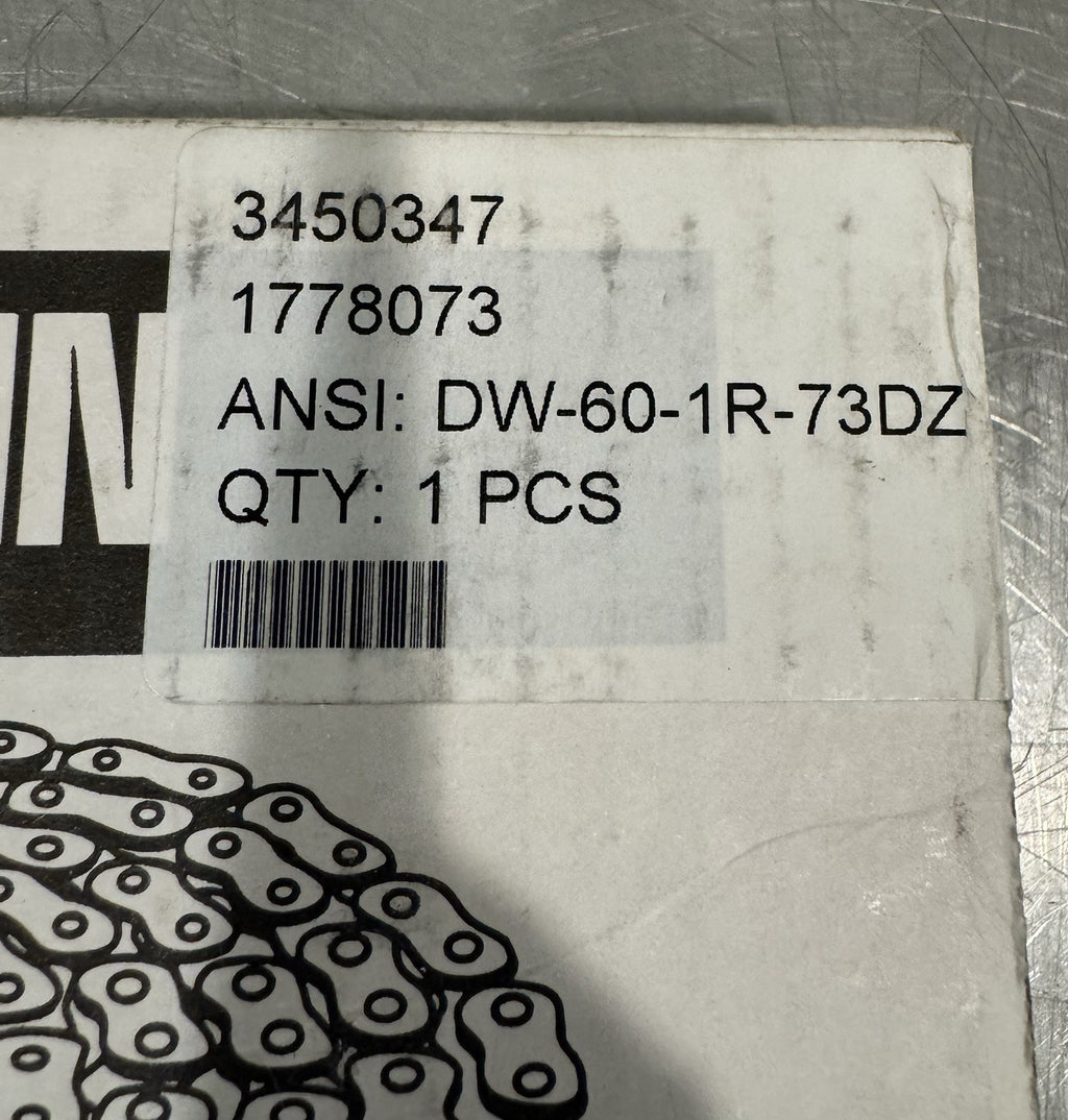 Vermeer 1778073 Roller Chain  DW-60-1R-73DZ 19.05mm x 12.58mm x 73 pitches NEW!