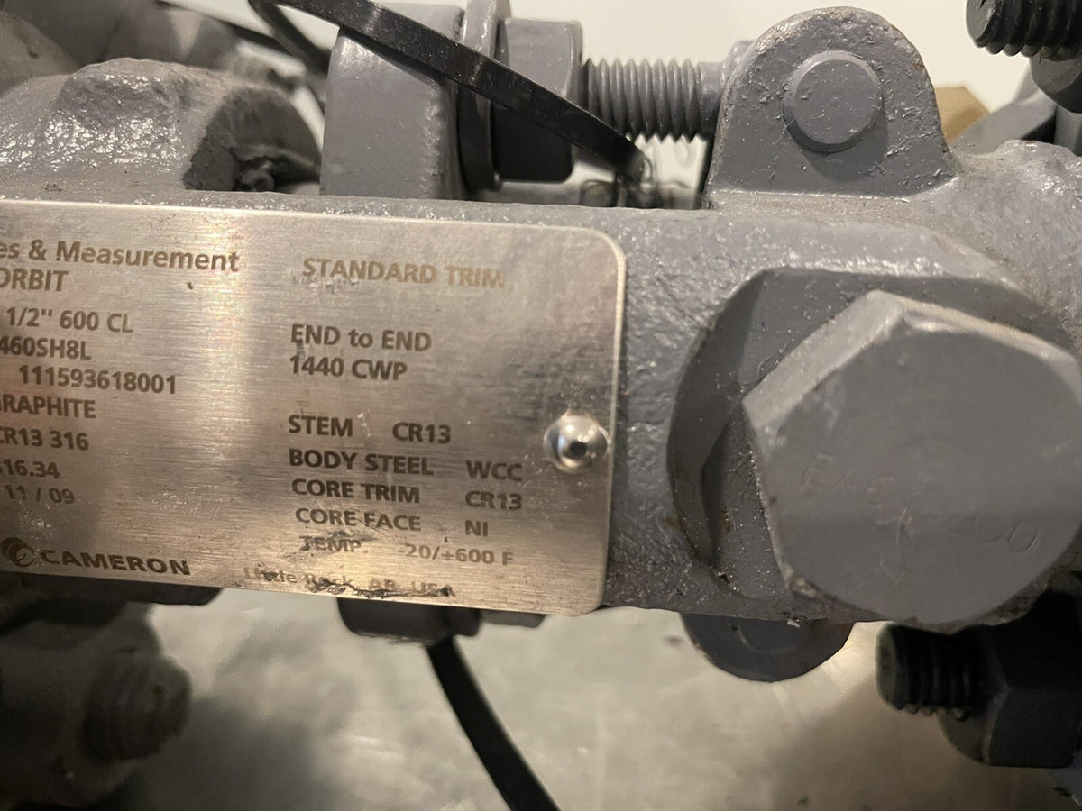 Cameron 1460SH8L Orbit Pneumatic Ball Valve 1-1/2” Steel Socket Weld NEW!