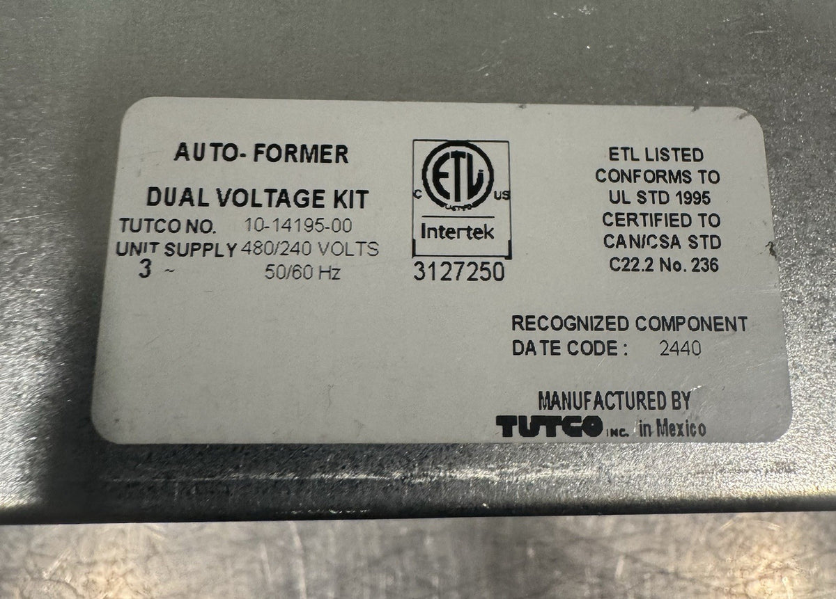 Tutco 10-14195-00 Transformer Auto Former Enclosure NEW! DAMAGED!