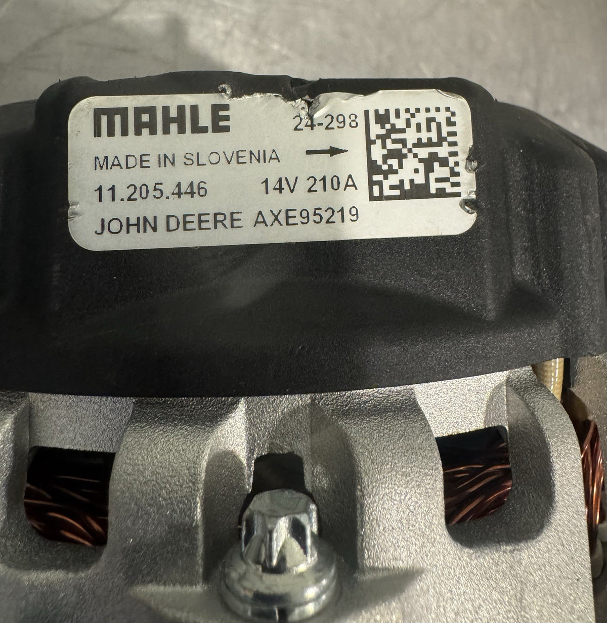 John Deere AXE95219 Alternator Genuine Mahle 11.205.446 NEW! FREE SHIPPING!