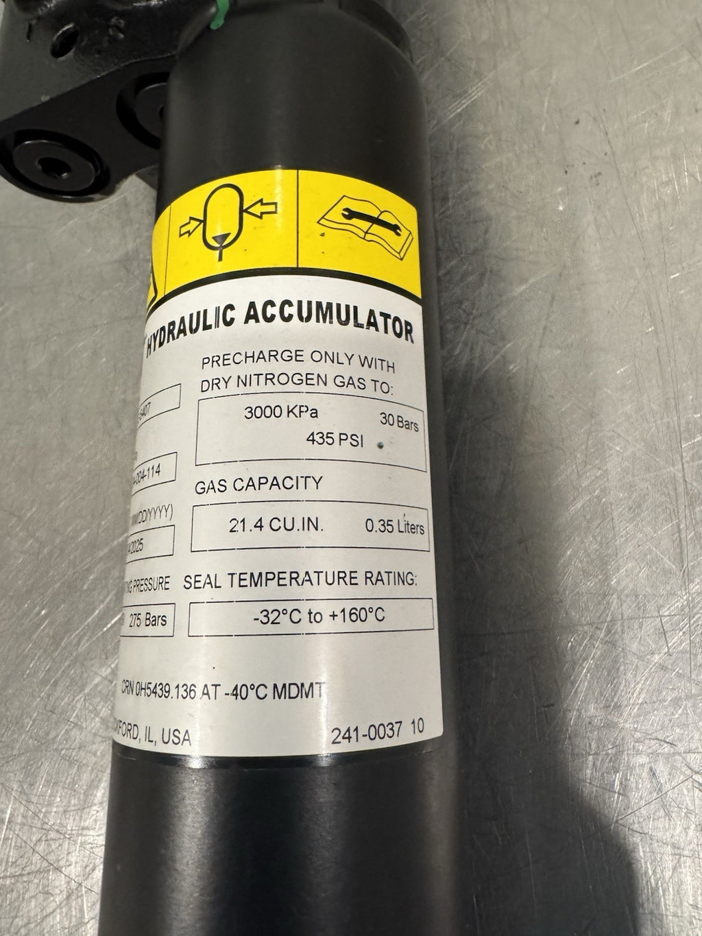 Caterpillar 592-5407 CAT Hydraulic Accumulator W/ Valve 580-0071 NEW! SHIPS FREE