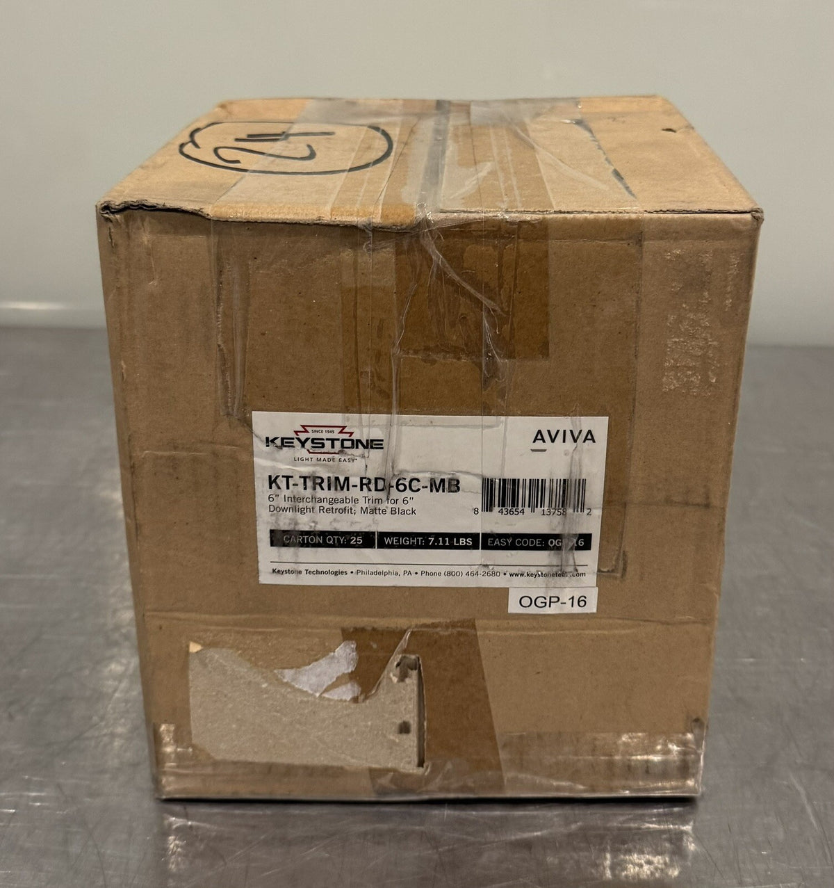Keystone KT-TRIM-RD-6C-MB Downlight Trim Interchangeable Matte Black NEW!