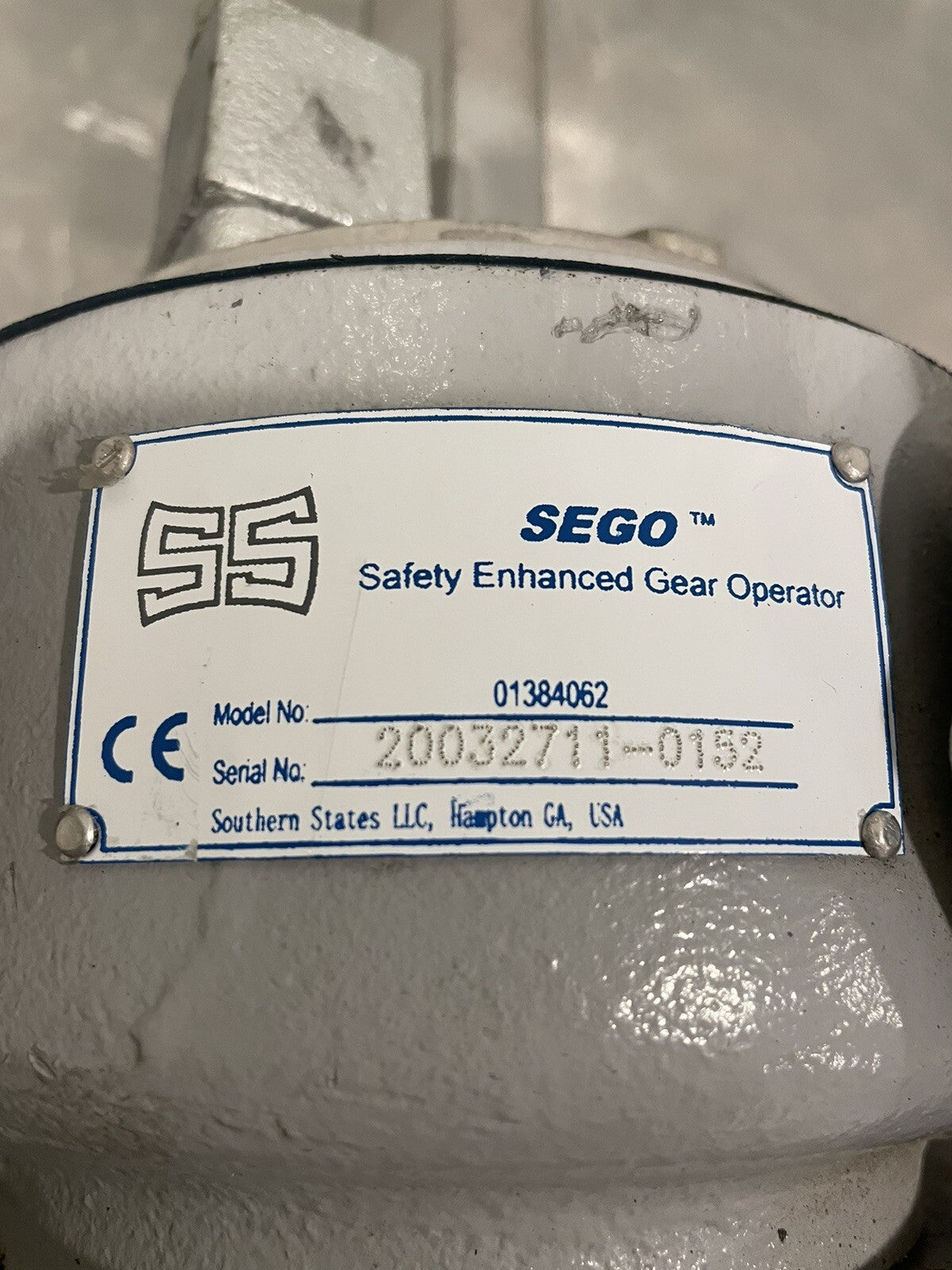 Southern States 01384062 Safety Enhanced Gear Operator SEGO NEW! FREE SHIPPING!