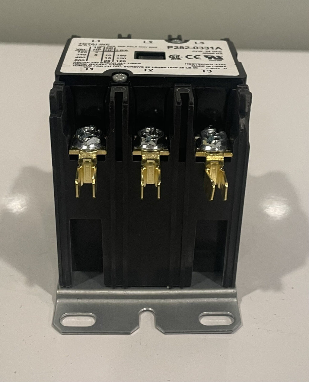 Totaline P282-0331A Definite Purpose Contactor 3 Pole 40A Res Coil 24 VAC NEW