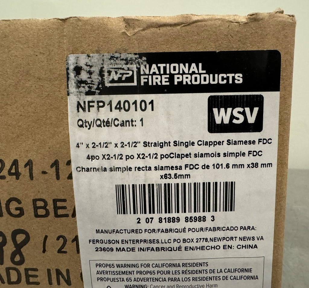 NFP140101 Straight Single Clapper 4” X 2.5” X 2.5” NEW IN BOX! FREE SHIPPING!