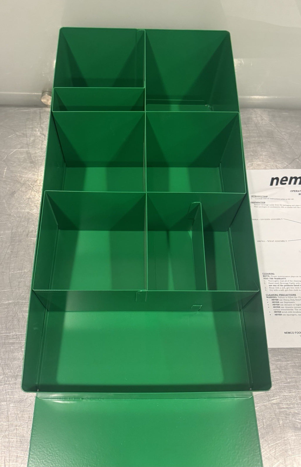Nemco 69675A Beverage Caddy Restaurant Condiments Silverware Green NEW IN BOX!