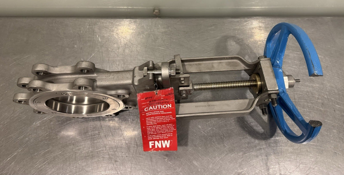 FNW 2020TU 6" Slide Gate Knife Valve CF8M Body 316 Gate RTFE Seat PTFE Packing