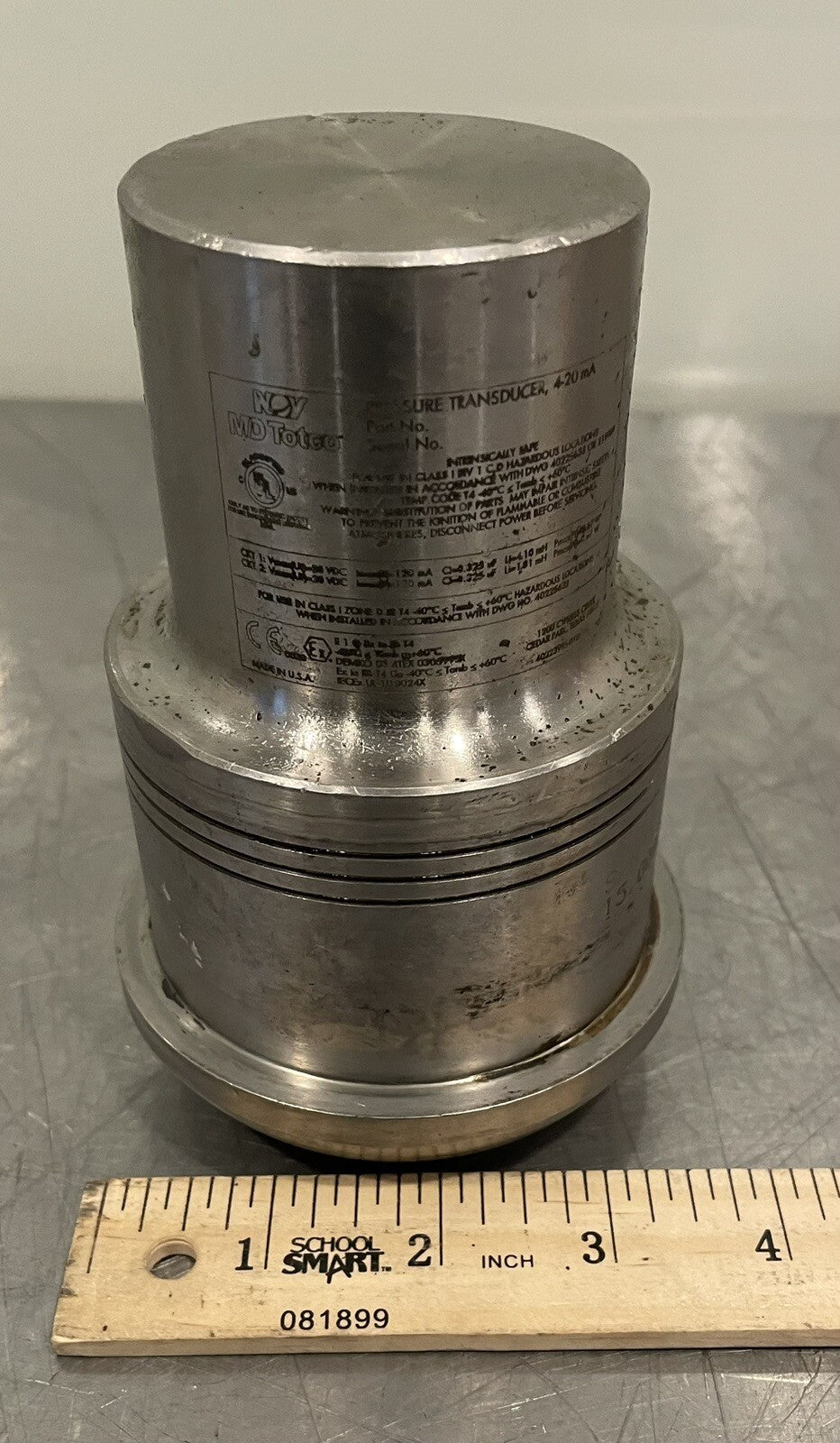 Noy MD Totco 40221850-004HDH-C Pressure Transducer 4-20 mA UNTESTED MAY WORK!