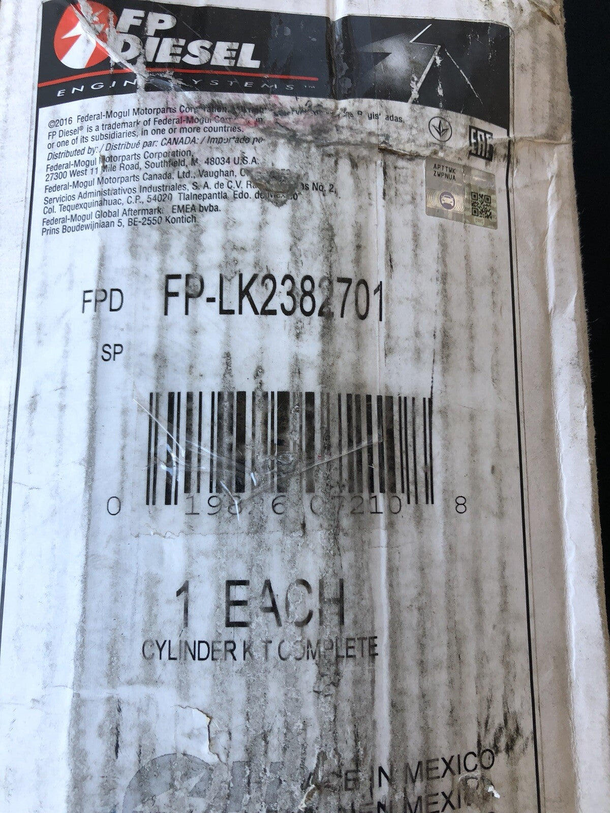 FP Diesel FP-LK2382701 Cylinder Replacement Kit Federal Mogul NEW IN BOX