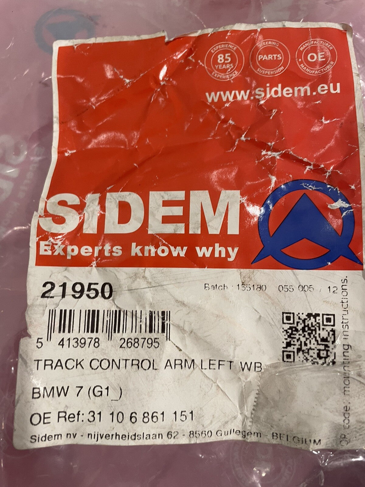 Sidem 21950 Track Control Arm Left Ball Joint 31106861151 NEW! FREE SHIPPING!