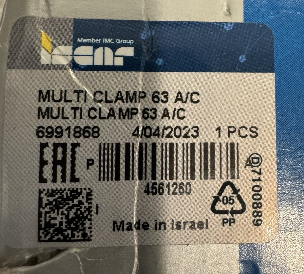 Iscar 4561260 Multi Clamp 63 A/C Tool Holder 48469183 NEW! FREE SHIPPING!