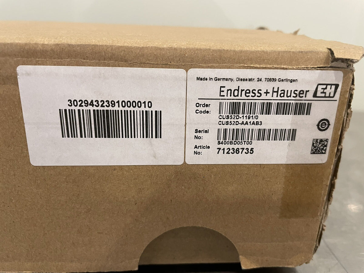 Endress+Hauser CUS52D-AA1AB3 Turbimax Tubidity Sensor 71236735 NEW FREE SHIPPING