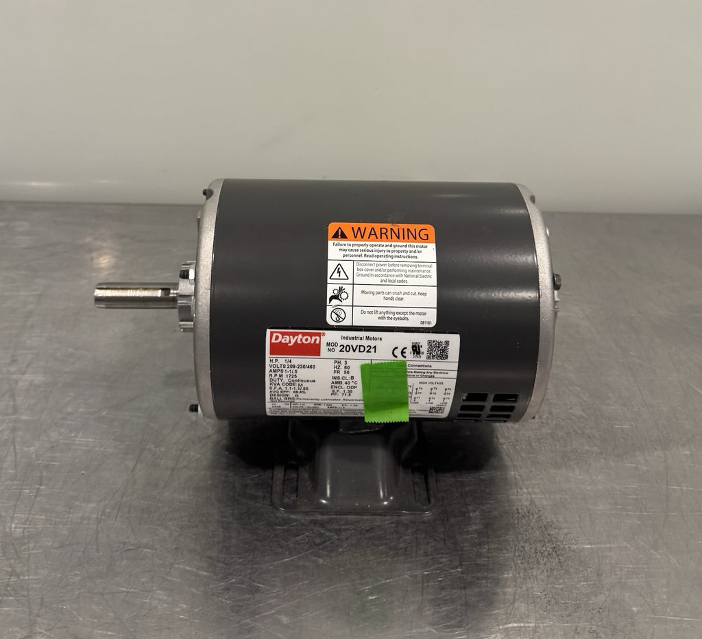Dayton 20VD21 Motor 1/4 HP 1725 RPM 208-230/460V 3PH NEW IN BOX! FREE SHIPPING!