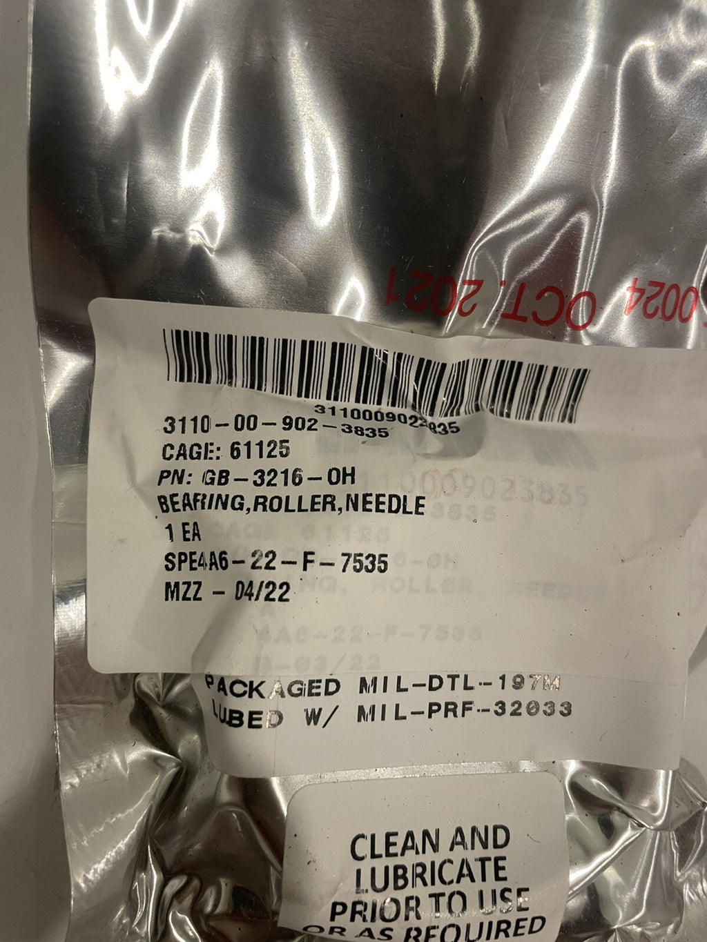GB-3216-OH Needle Roller Bearing NEW IN BOX! FREE SHIPPING!