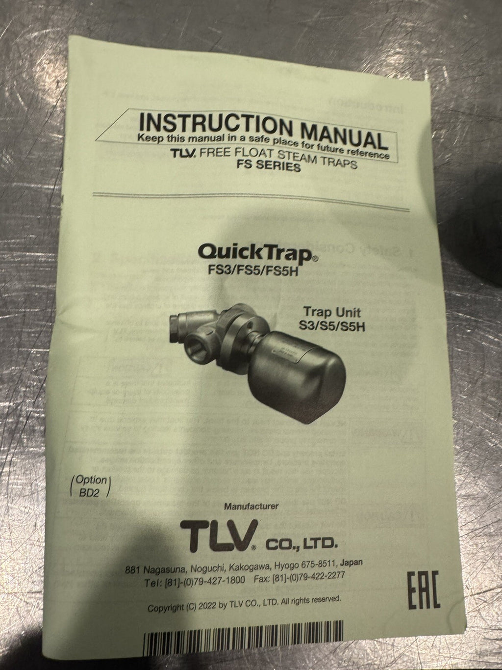TLV S3K-10/A Steam Trap Stainless Steel QuickTrap NEW IN BOX! FREE SHIPPING!