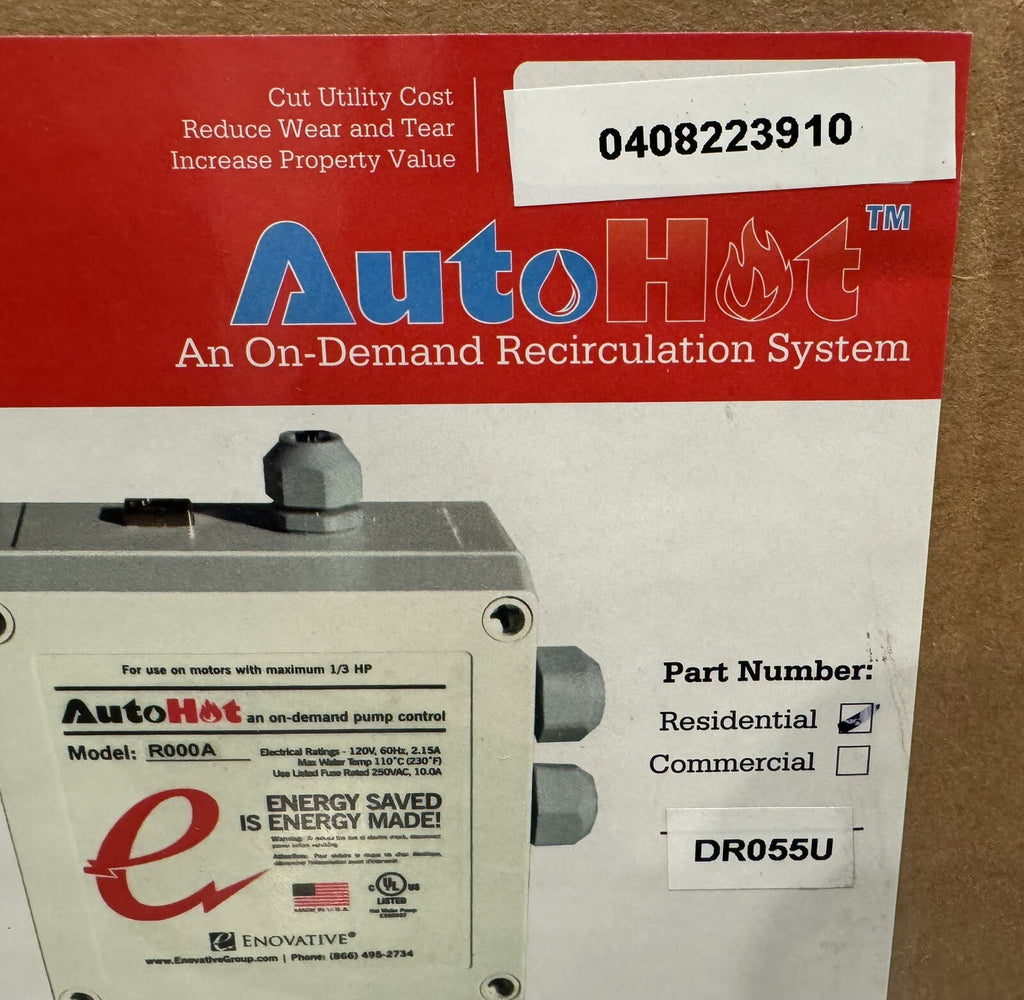 Enovative DR055U AutoHot On-Demand Hot Water Pump System NEW IN BOX!