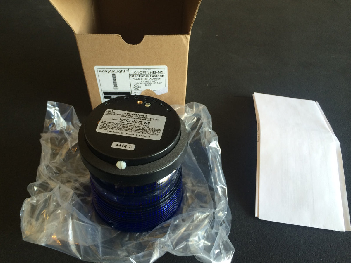 AdaptaLight Blue stackable beacon flashing halogen light unit 101cfinhb-n5