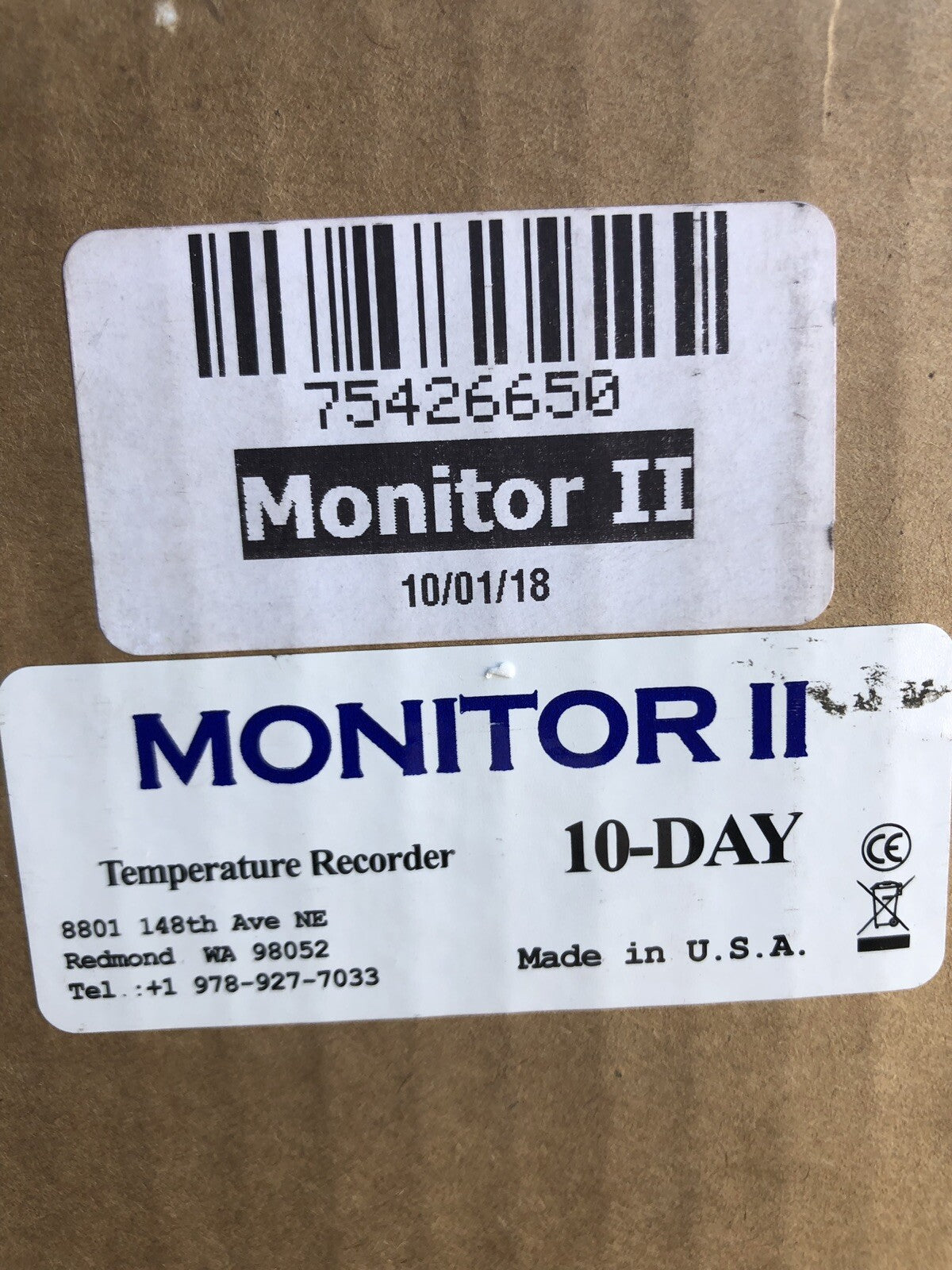 Monitor II 10 day Transit Temperature Recorder NEW!!! SHIPS FREE!!!