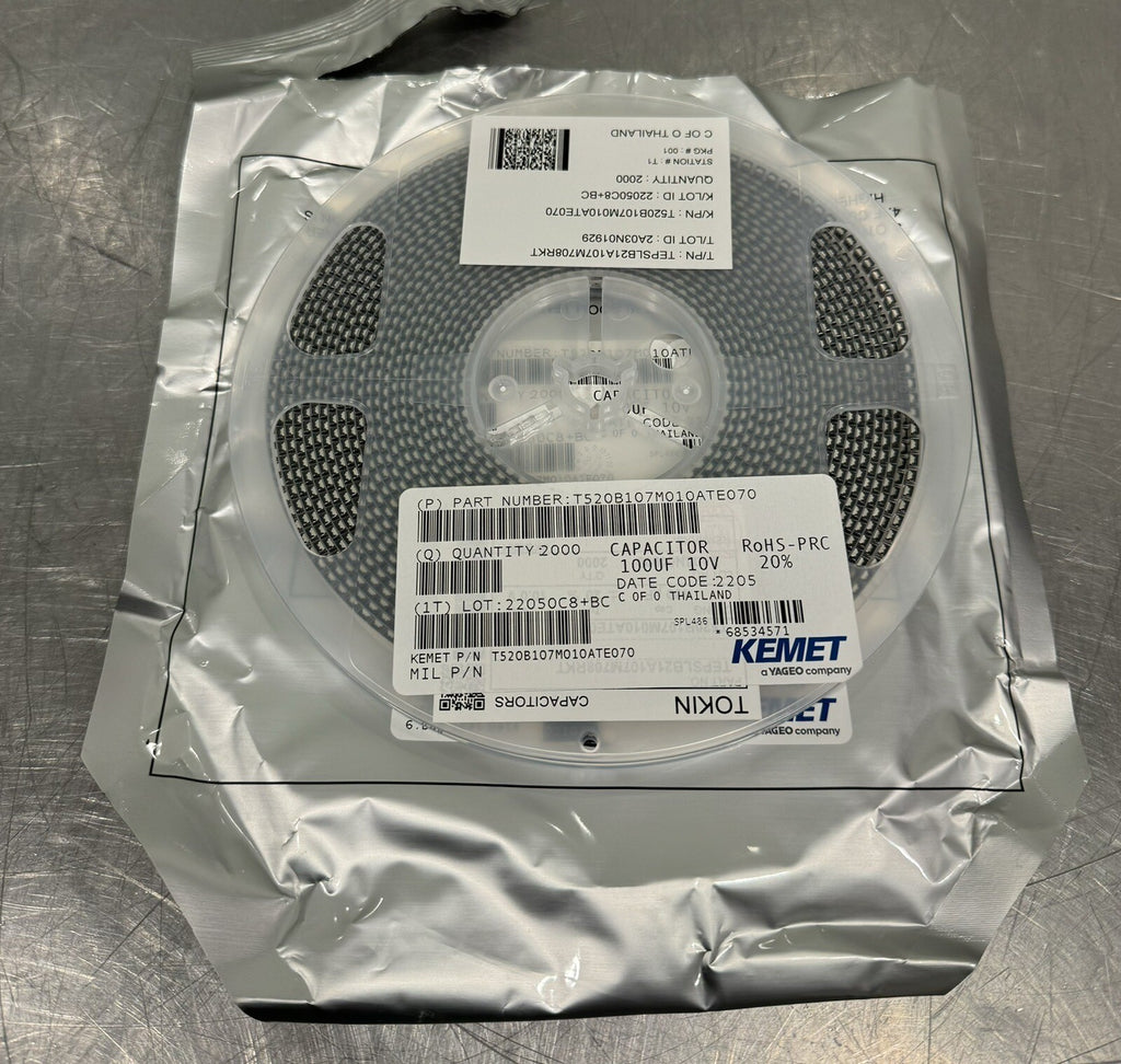 Kemet T520B107M010ATE070 100UF 10V Capacitor 2000 PACK NEW! FREE SHIPPING!