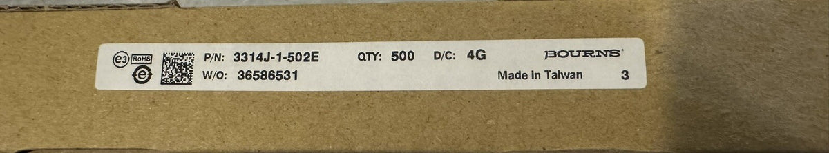 Bourns 3314J-1-502E Trimmer Resistor 500 PACK NEW! FREE SHIPPING!