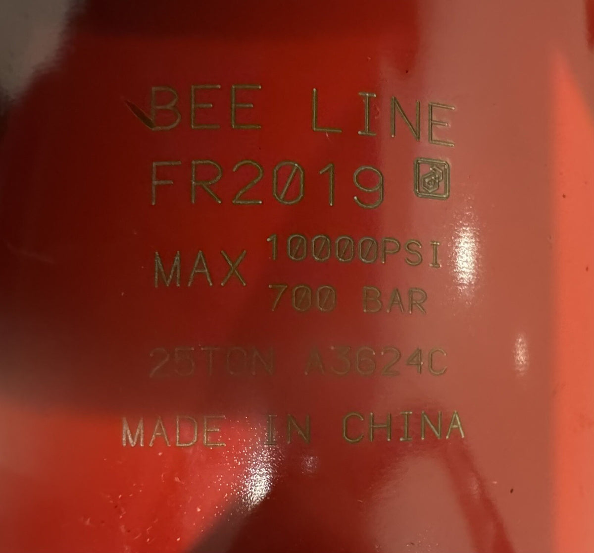 Bee Line 25 Ton Hydraulic Jack 10K PSI FR2019 A3624C NEW! FREE SHIPPING!