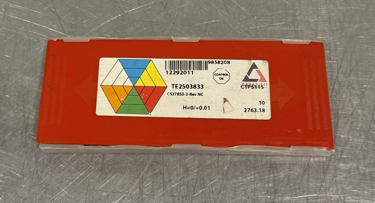 Ceratizit CTP5115 Carbide Cutting Tips TE2503833 9 PACK NEW! FREE SHIPPING!