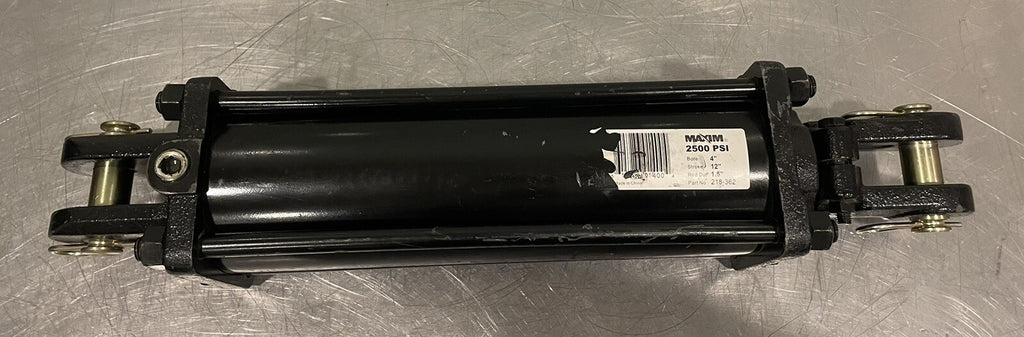 Maxim 218-362 Hydraulic Cylinder 4” Bore 12” Stroke 1.5” Rod NEW! FREE SHIPPING!