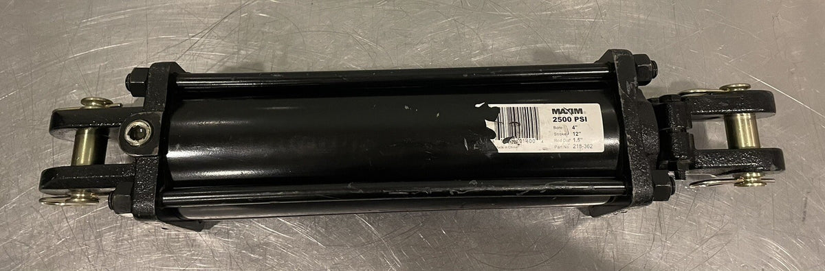 Maxim 218-362 Hydraulic Cylinder 4” Bore 12” Stroke 1.5” Rod NEW! FREE SHIPPING!