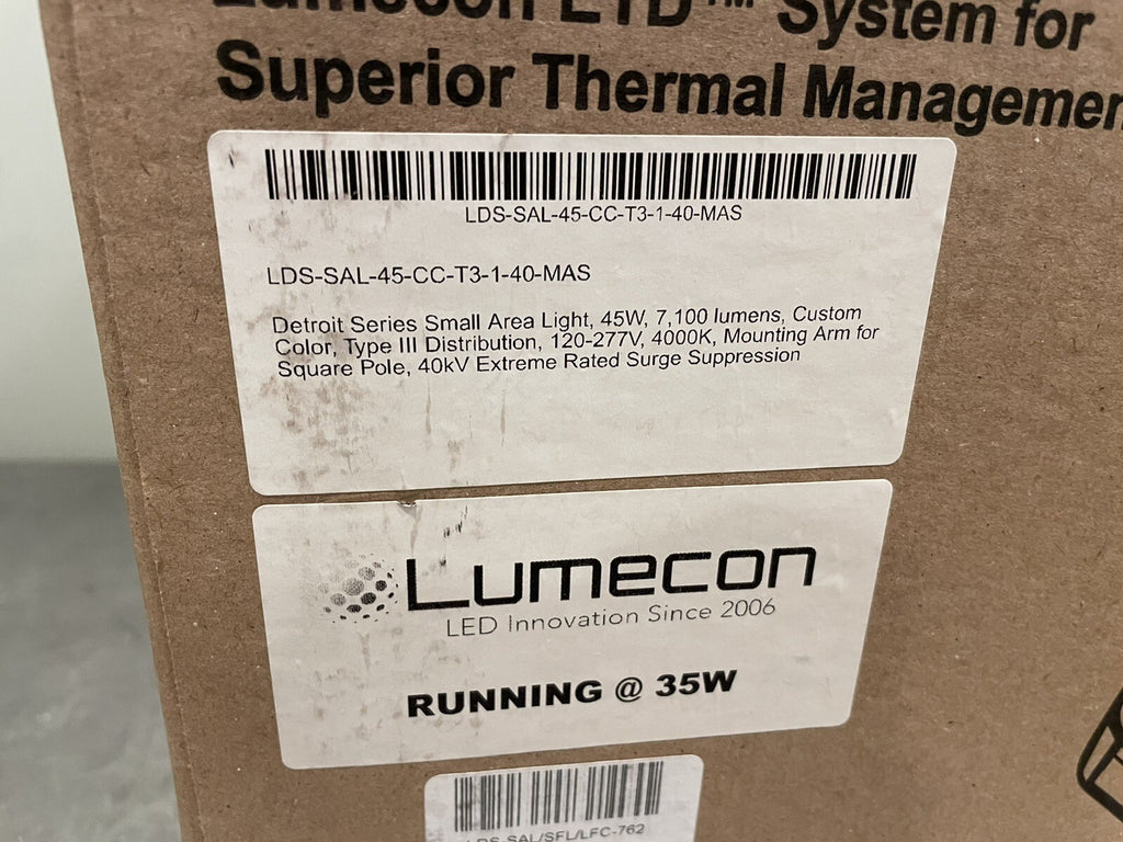 Lumecon Detroit LDS-SAL LED Area Light 45W 7100 Lumens 4000K White NEW!