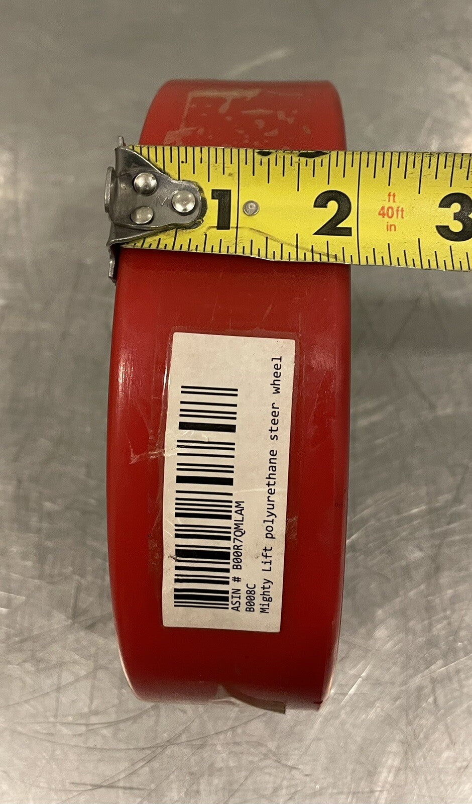 Mighty Lift Poly Wheel 7" X 2” Red NEW! FREE SHIPPING!