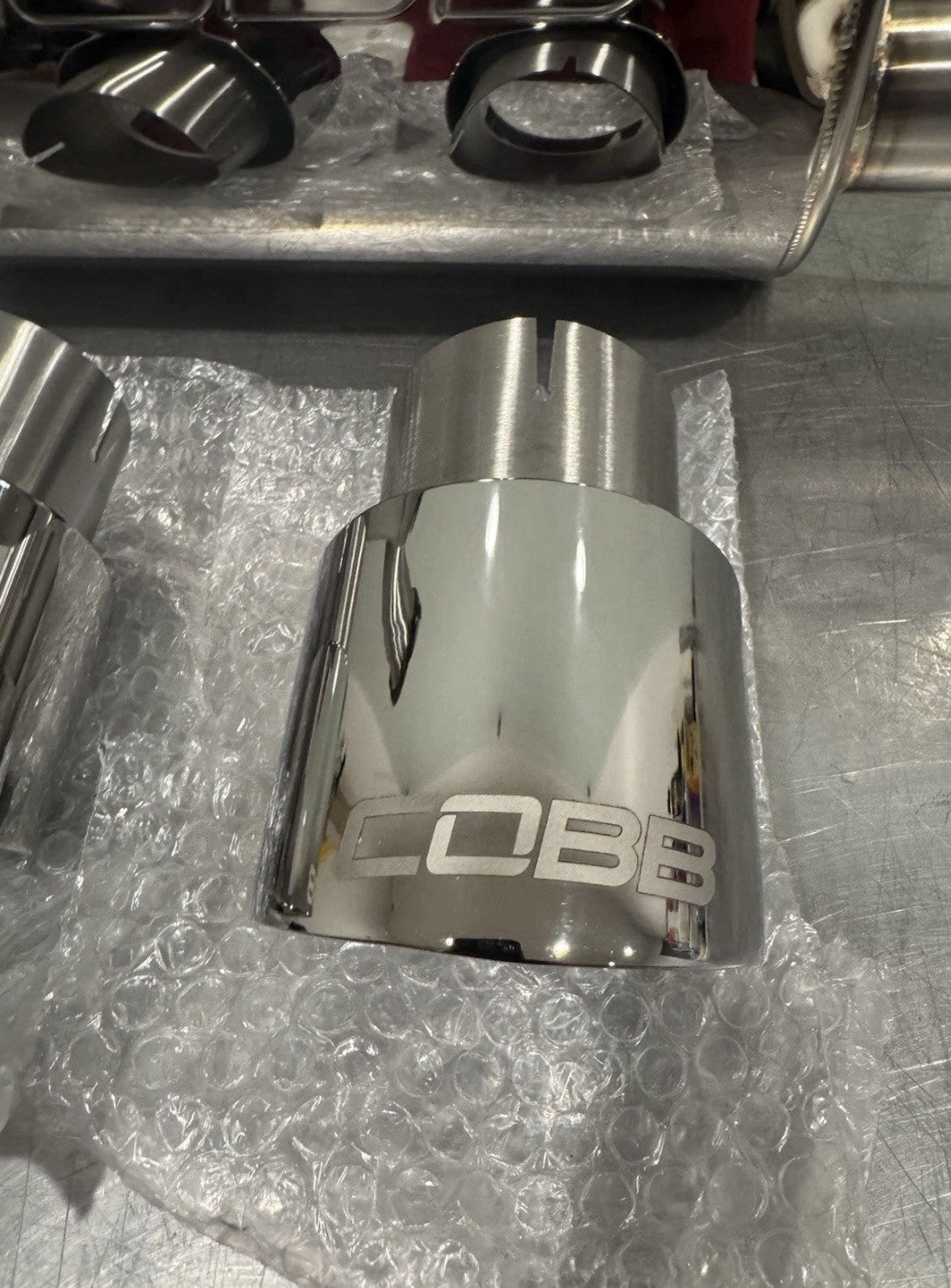 Cobb Muffler Cat Back Exhaust W/ Tips Stainless Steel NEW! FREE SHIPPING! 