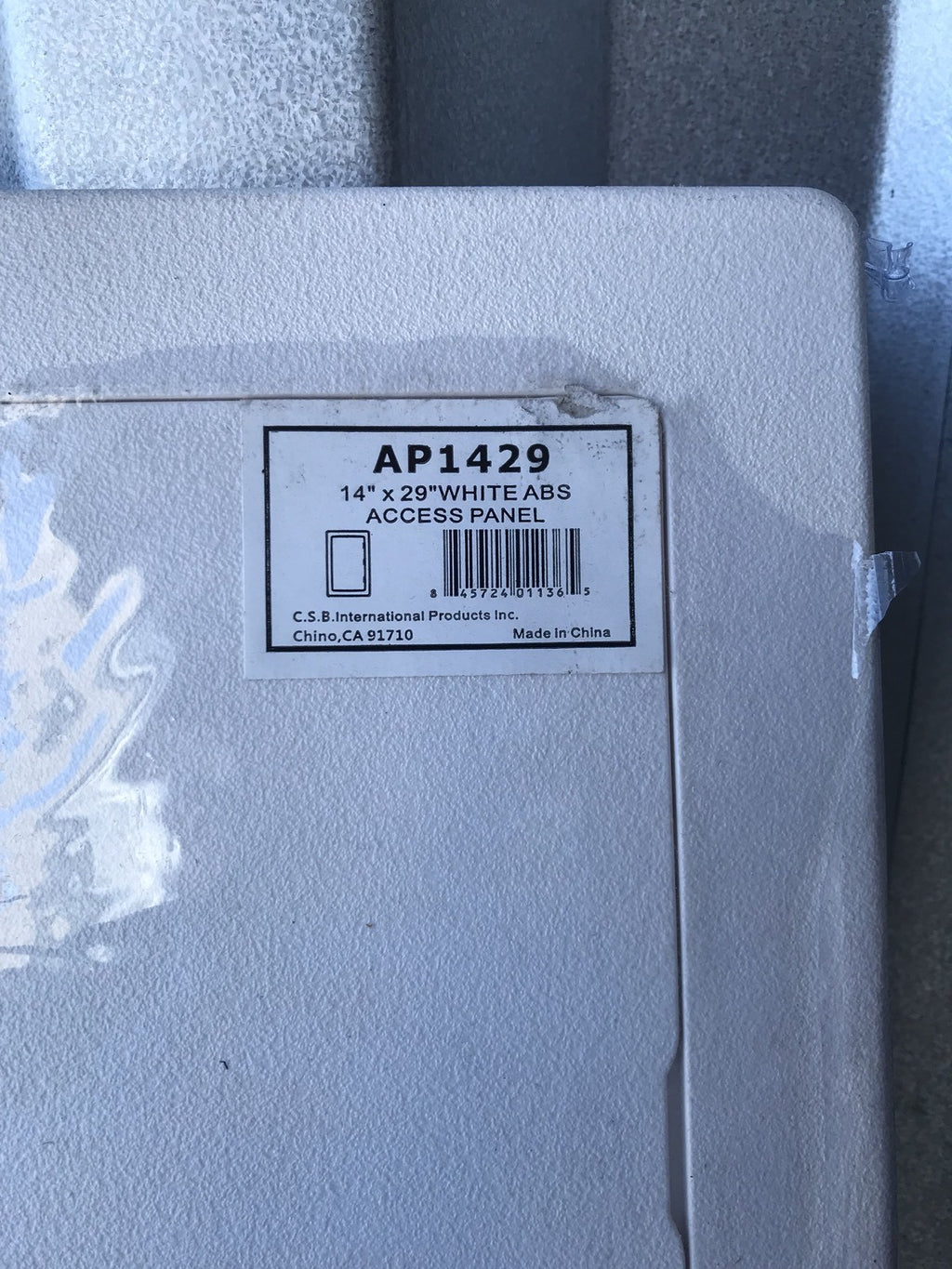 CSB AP1429 Access Panel White ABS 14” X 29” Plastic NEW