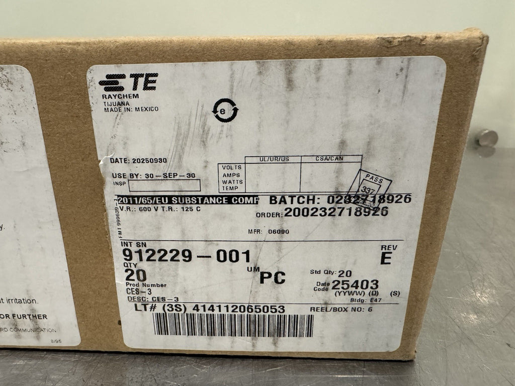 TE Connectivity 912229-001 Raychem Cable Entry 20 PACK! NEW! FREE SHIPPING!