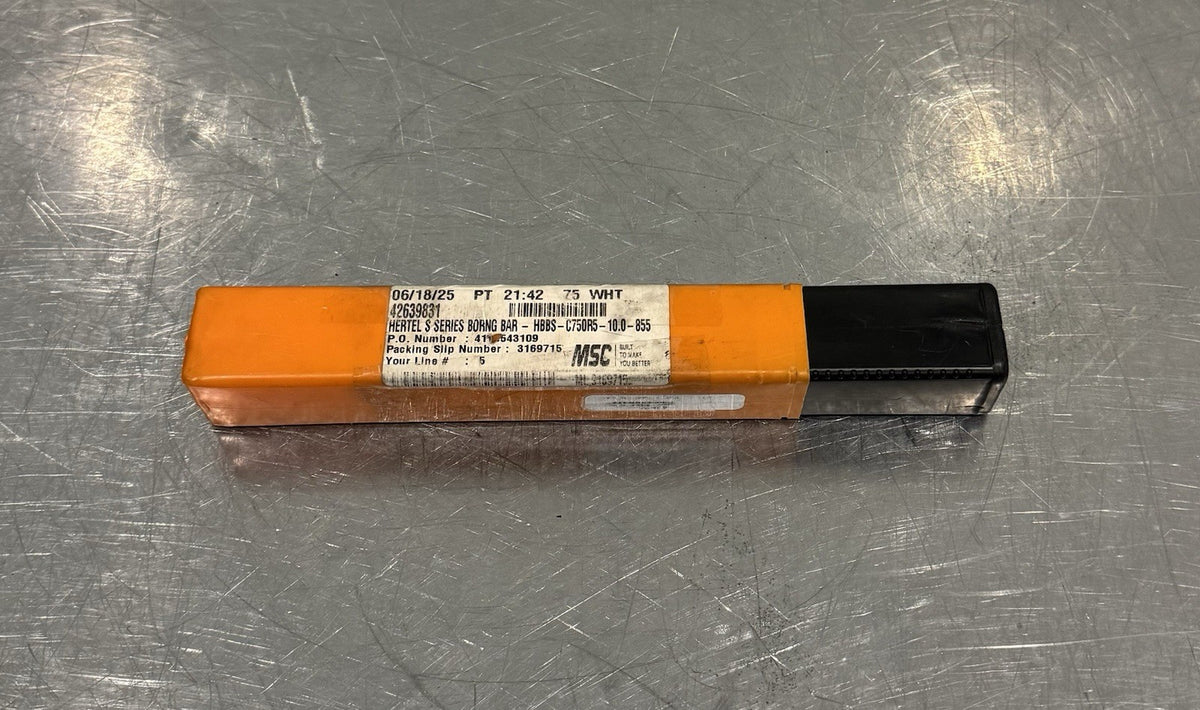 Hertel 42639831 Indexible Boring Bar HBBS-C750R5-10.0-855 NEW! FREE SHIPPING!