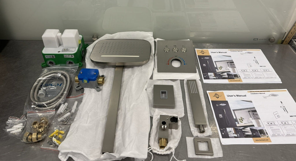 Rbrohant RB1103 Thermostatic Rainfall Shower System MISSING HANDLE NEW IN BOX!