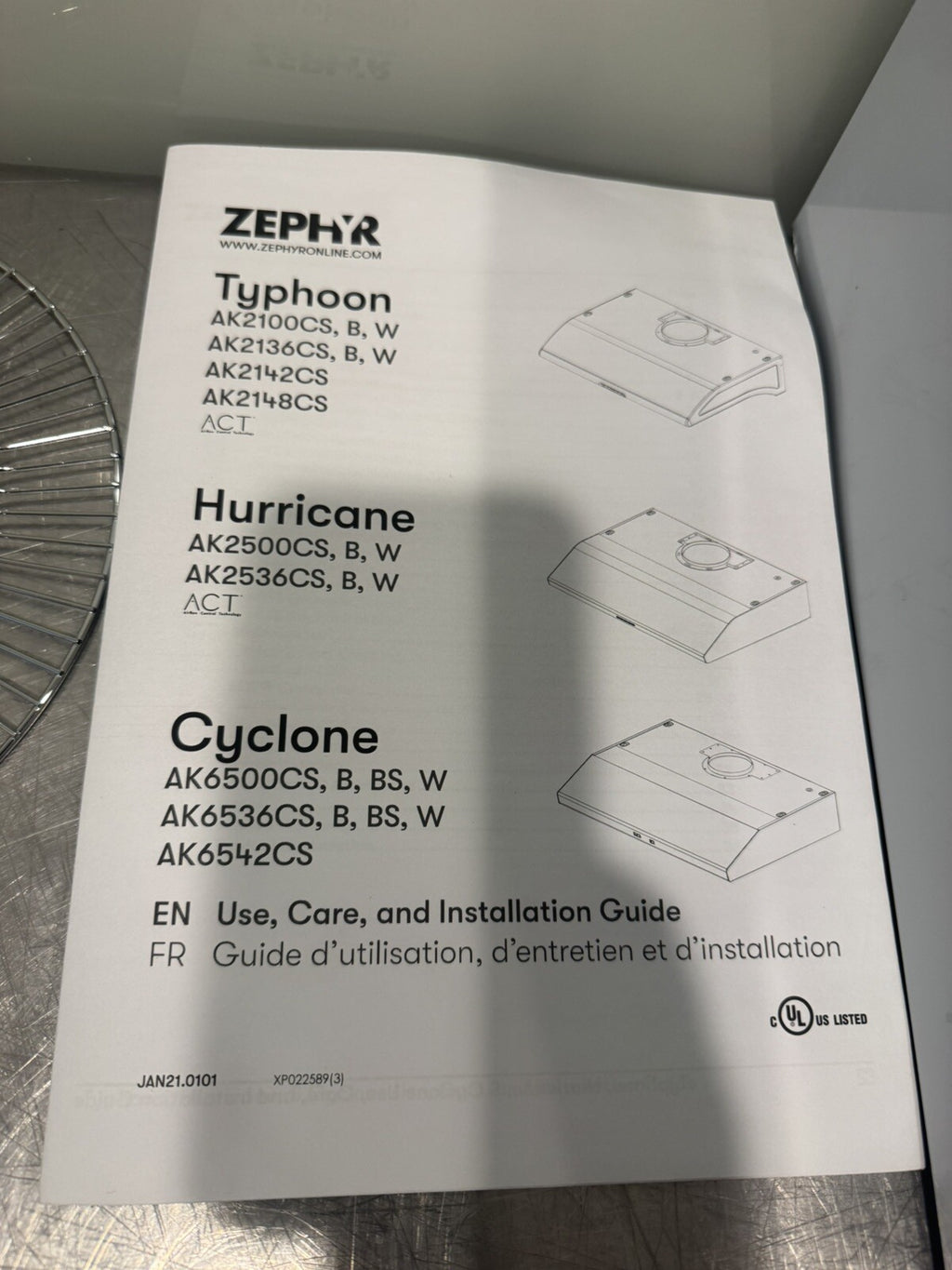 Zephyr AK6500CS Cyclone Range Hood 30” Stainless Steel NEW IN BOX! FREE SHIPPING