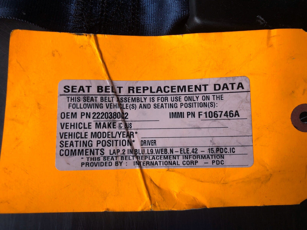 International 2220380C2 IMMI Replacement Seat Belt NEW!! FREE SHIPPING!!!