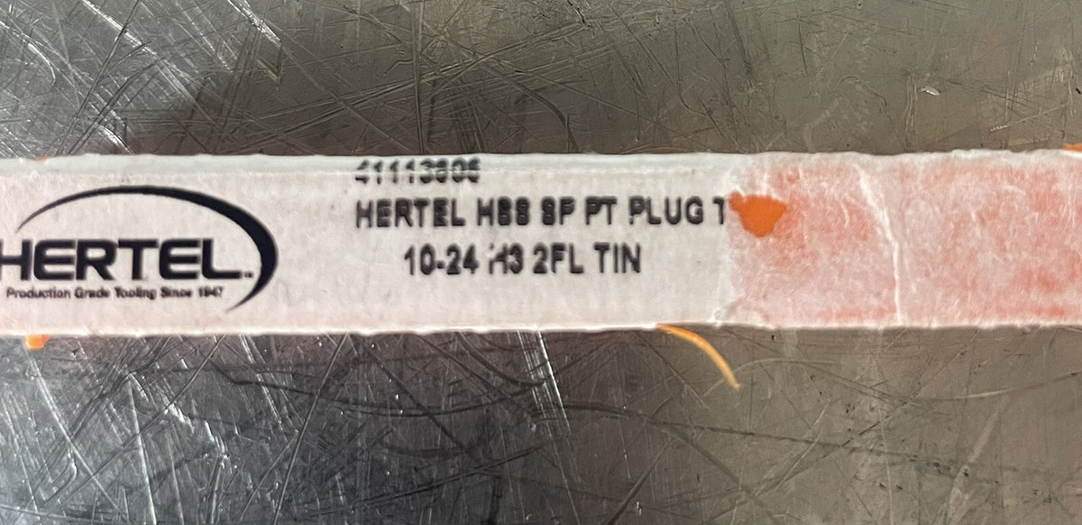 Hertel 41113606 HSS SP PT PLUG 10-24 H3 2FL TIN NEW! FREE SHIPPING!