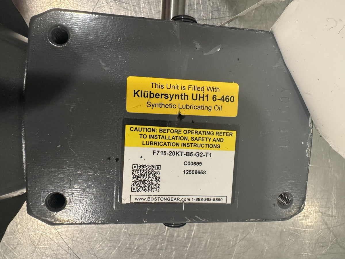 Boston Gear F715-20KT-B5-G2-T1 Gearbox 20:1 Ratio NEW! FREE SHIPPING!