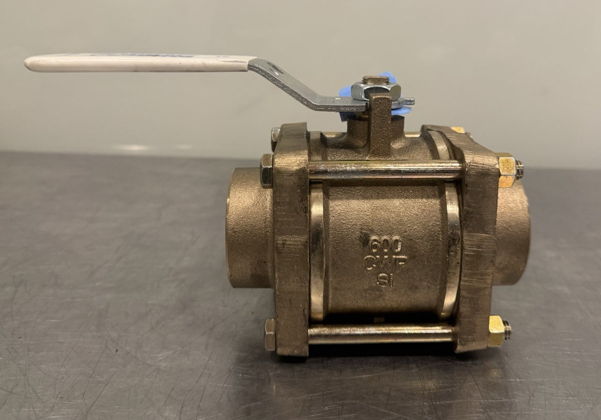 Nibco S595Y-LF 2" Ball Valve Silicone Bronze Full Port Solder NJ9302D NEW!