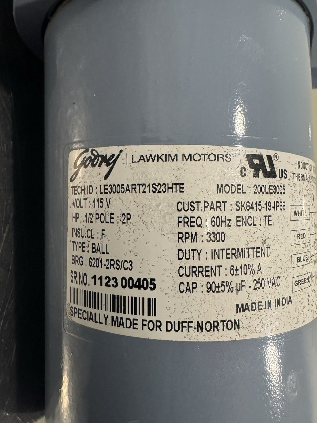 Duff Norton PSPA6415-12 Linear Actuator 115V 12” Stroke NEW! MISSING MOTOR CAP!