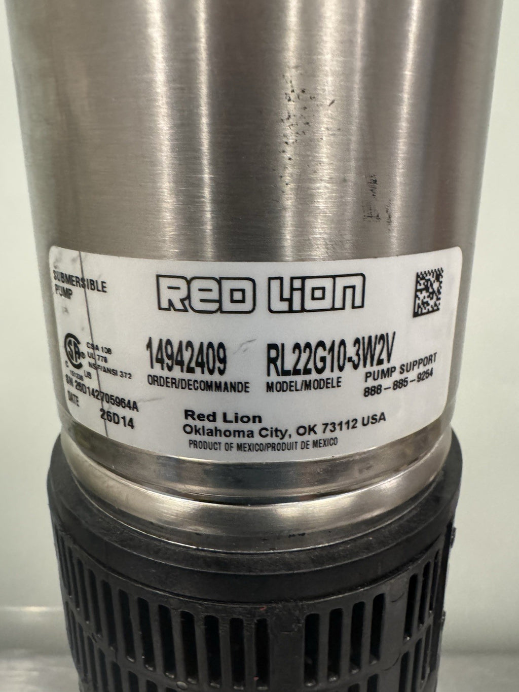 Red Lion RL22G10-3W2V Submersible Well Pump NEW! FREE SHIPPING!
