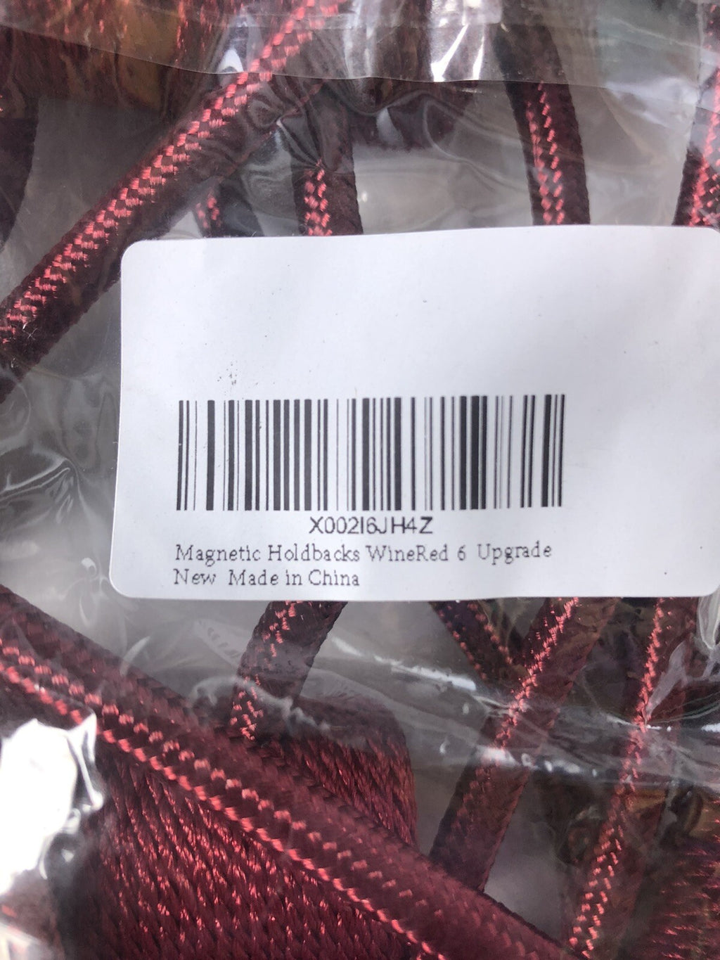 Magnetic Curtain Holdbacks Wine Red Drapery Tiebacks NEW!! FREE SHIPPING!!
