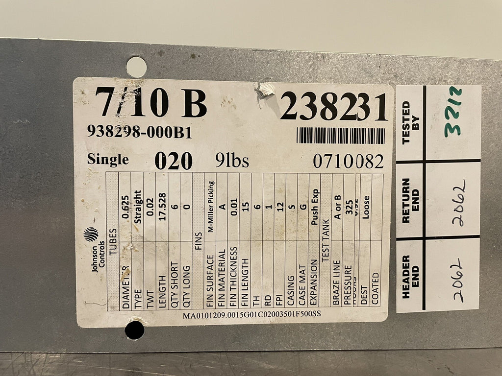 Johnson Controls 8938298000B1 Floor Fan Cooling Unit 29372-J21044 NEW SHIPS FREE