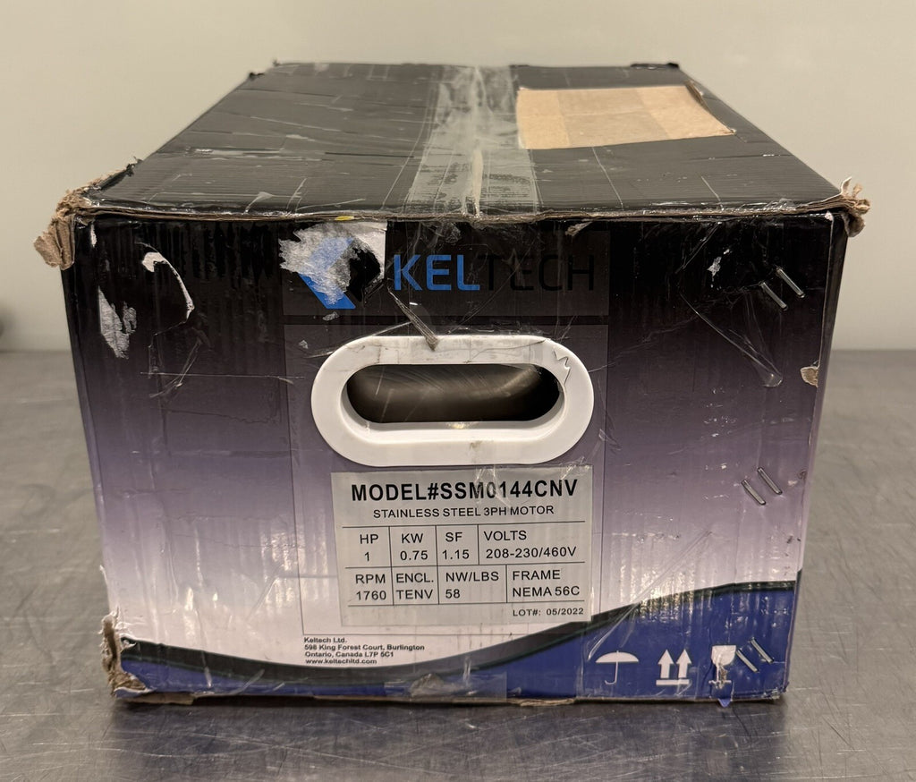 Keltech SSM0144CNV Washdown Motor 1HP 208-230/460V 1760 RPM NEW IN BOX!