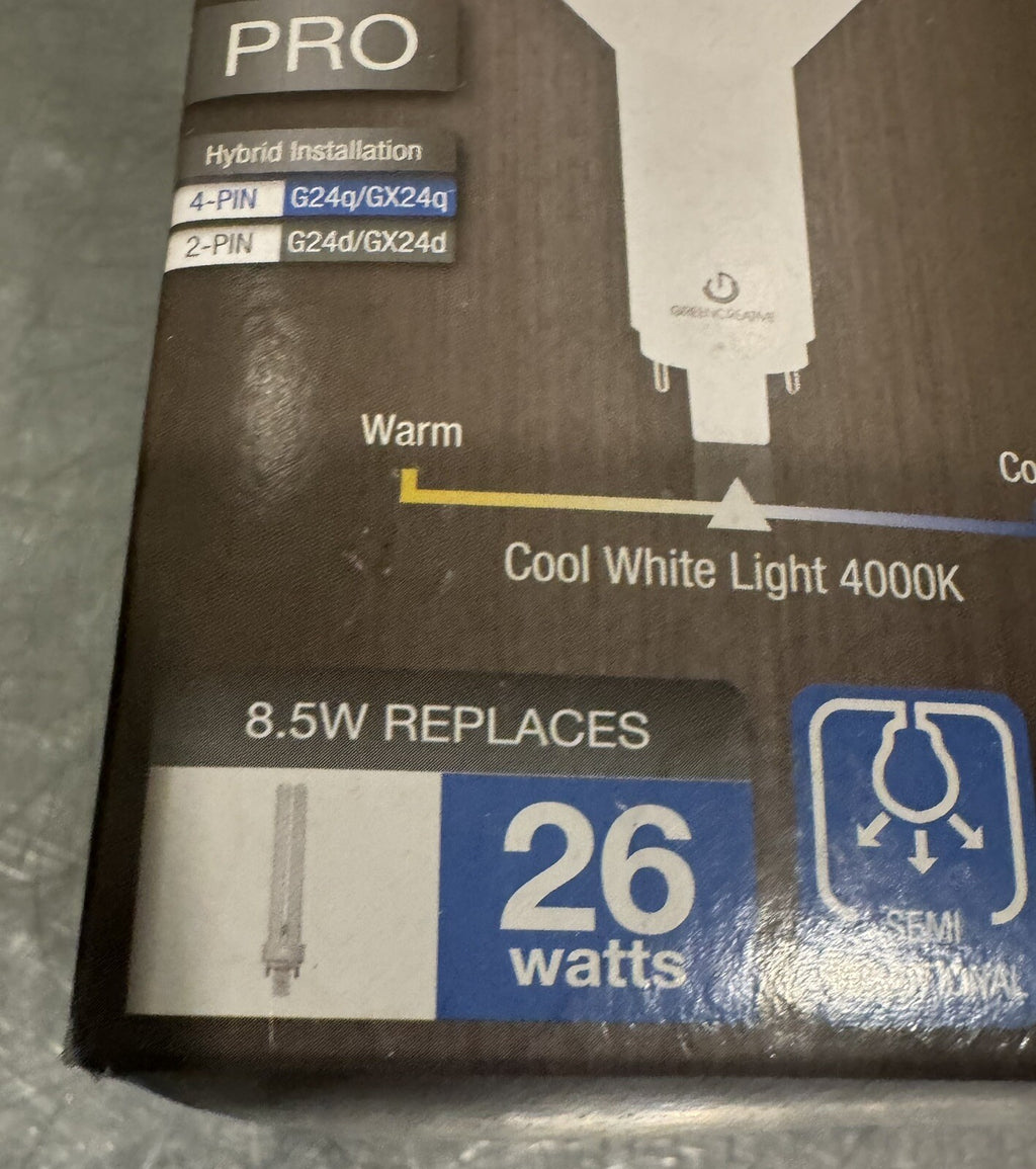 Green Creative 98390 Titanium LED Series 8.5W 4000K Bulb PL-V-8.5W-4000K-HYBM